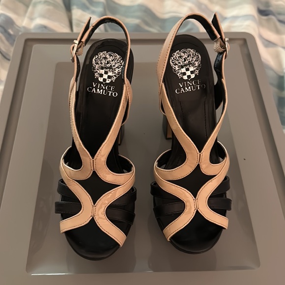 Vince Camputo Petal Combo Strappy Chunk Heels - Picture 4 of 9